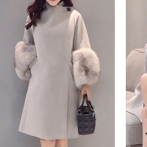 Longline Plain Lapel Pocket Woolen Coat